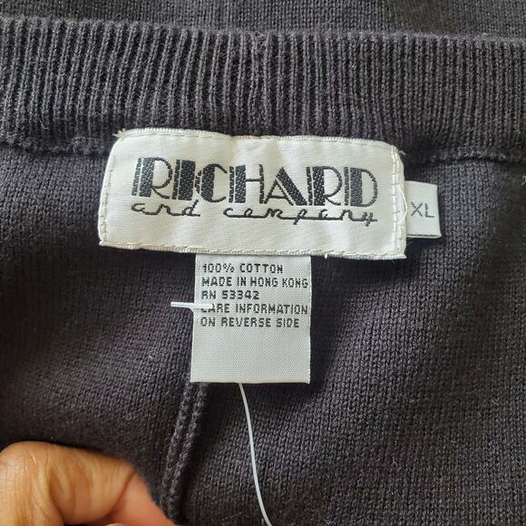 Richard & Company Black Vintage Long Knit Skirt Size XL - Picture 7 of 9